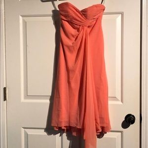 Mid length coral dress